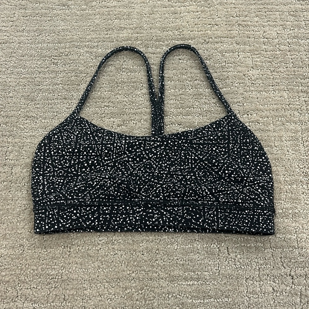 Lululemon black and white spotted sports bra